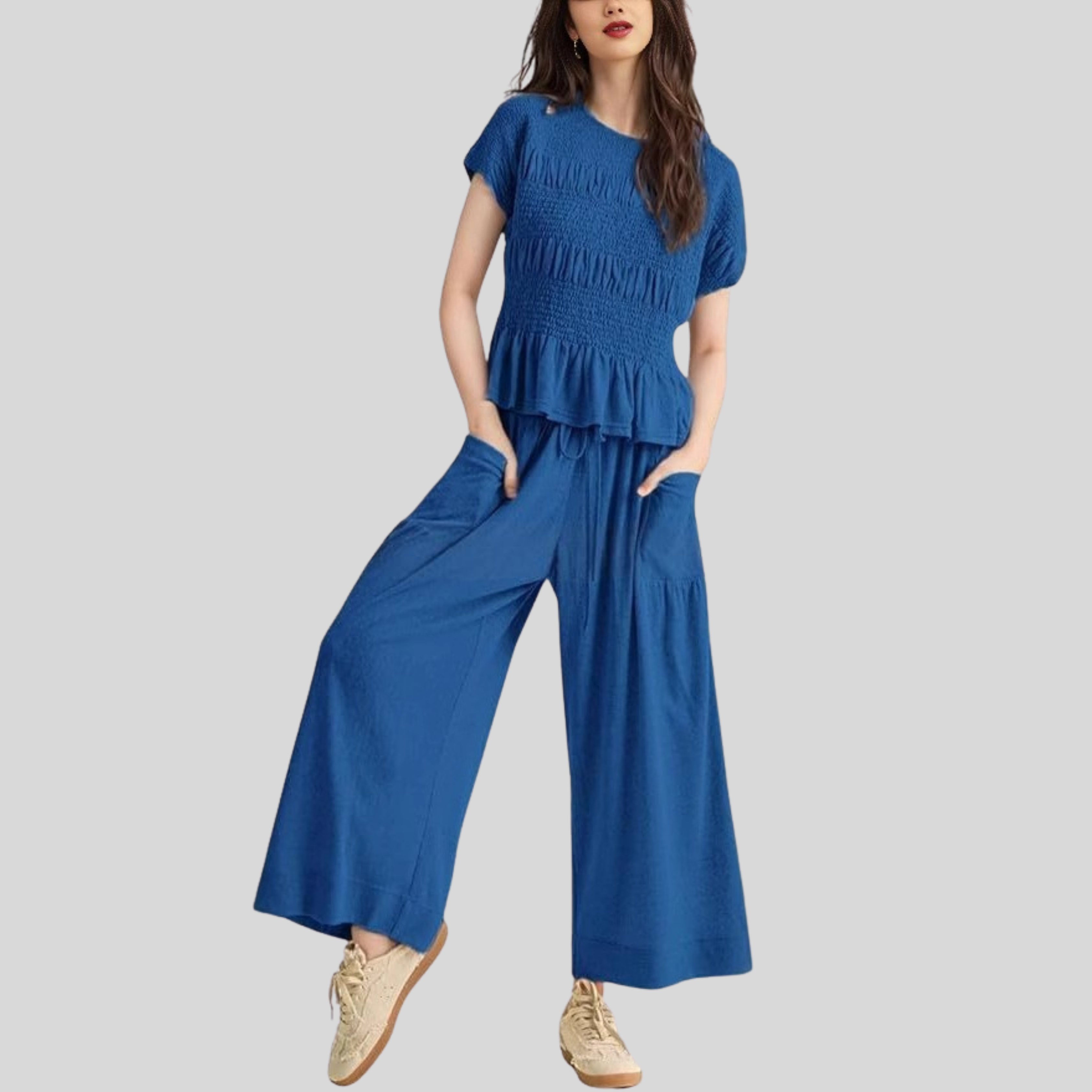 Vilora™ - Casual Top and Wide-Leg Pants Lounge Set