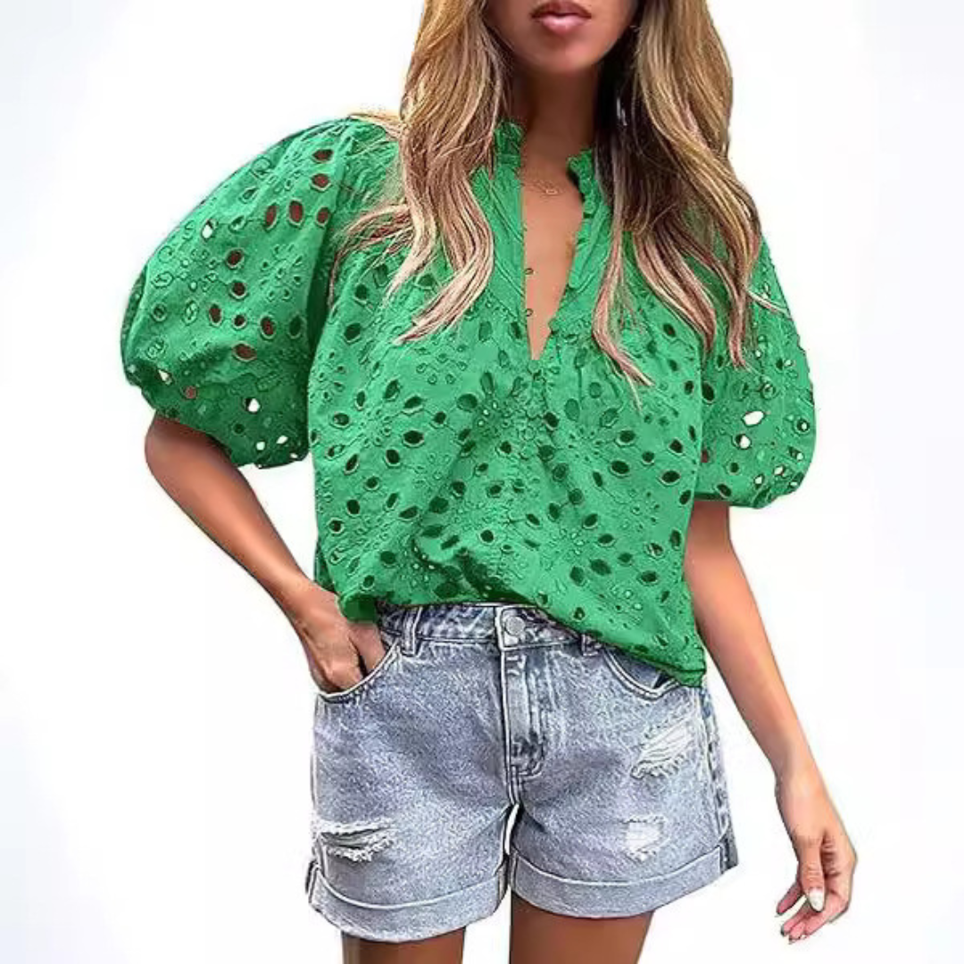 Vilora™ – Elegant Chic Puff Sleeve Long Sleeve Top