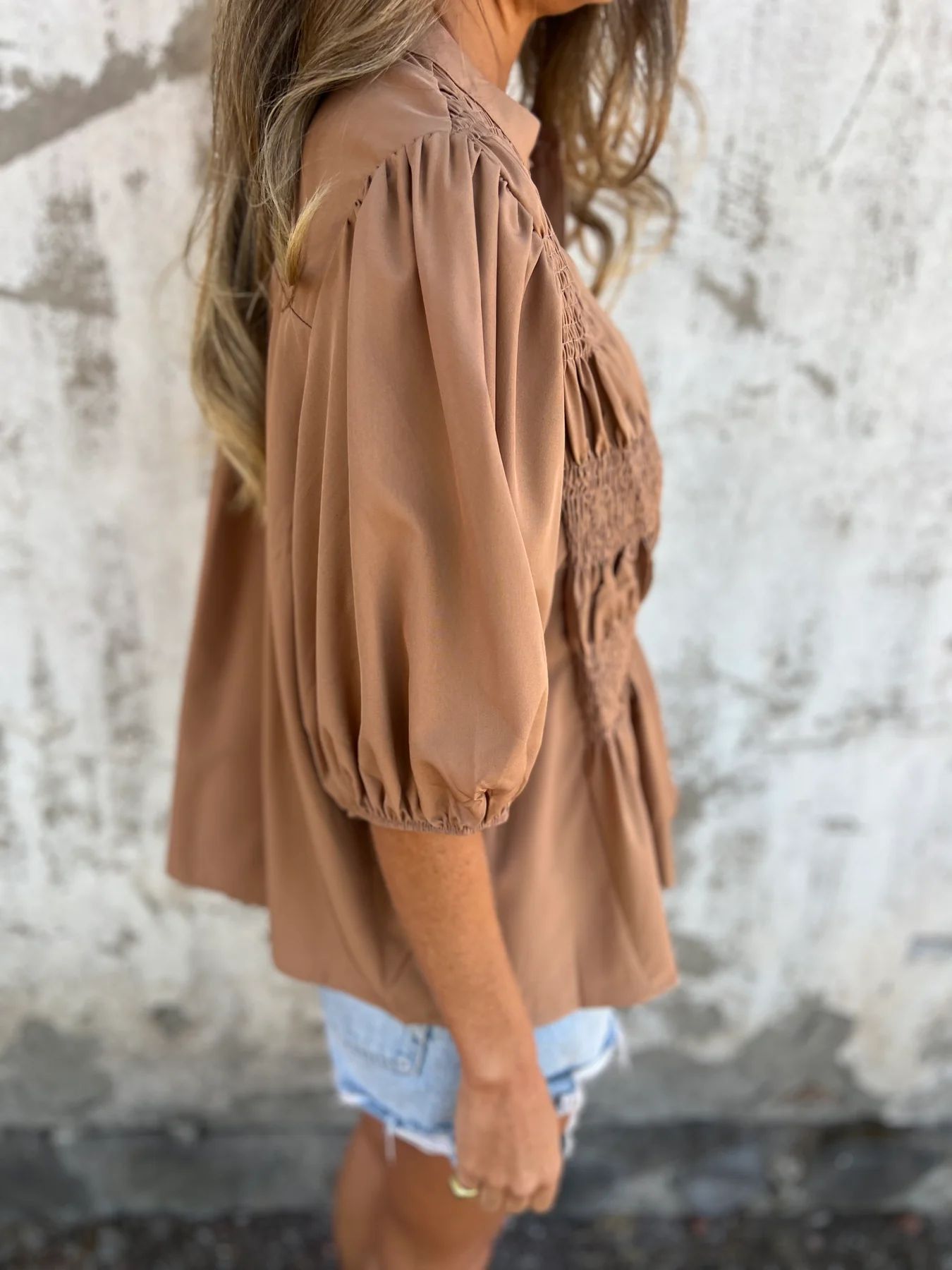 Vilora™ - Pleated Button-Up Blouse