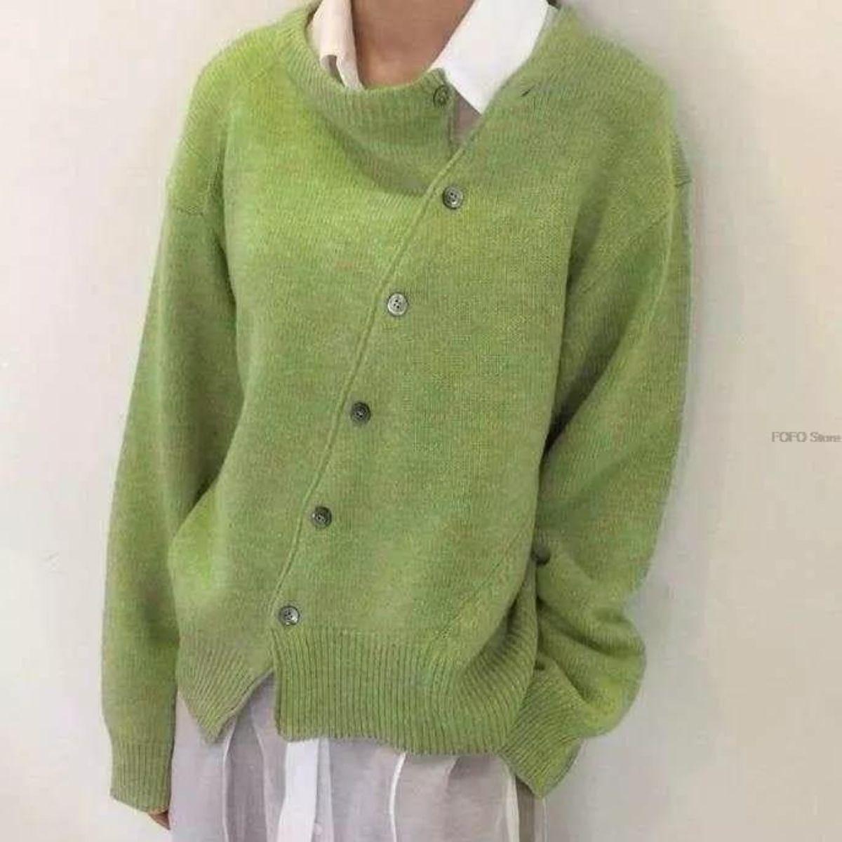 Vilora™ - Asymmetric Button Cardigan