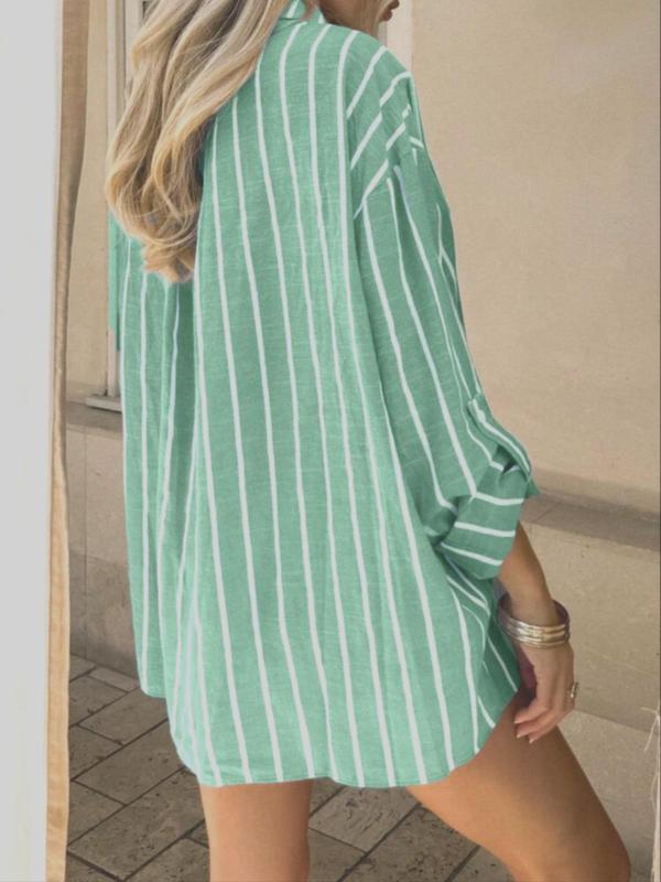 Vilora™ – Timeless Long Sleeve Striped Summer Top