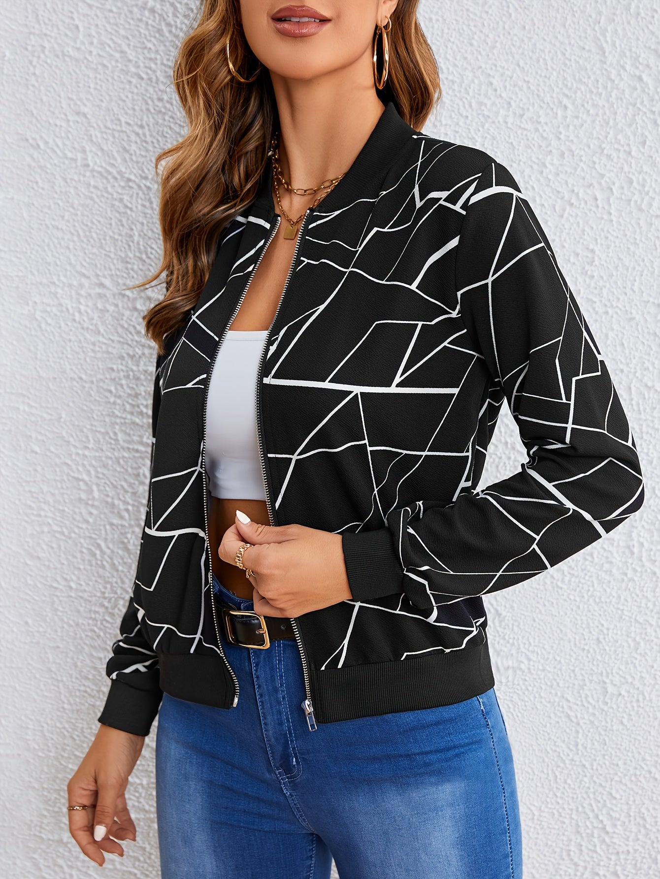 Vilora™ - Artistic Pattern Zip-Up Jacket