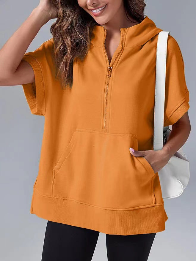 Vilora™ - Relaxed Oversized Half-Zip Summer Hoodie