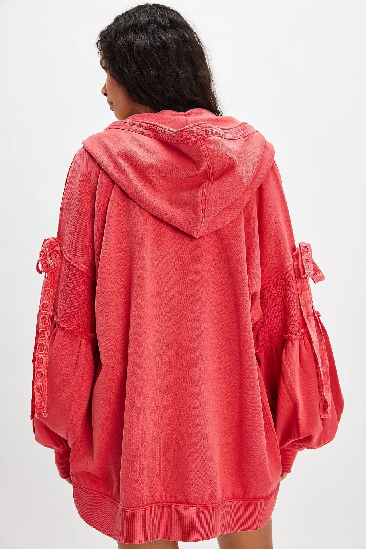 Vilora™ - Chic Zip Up Hooded Side Bow Long Sleeve Jacket