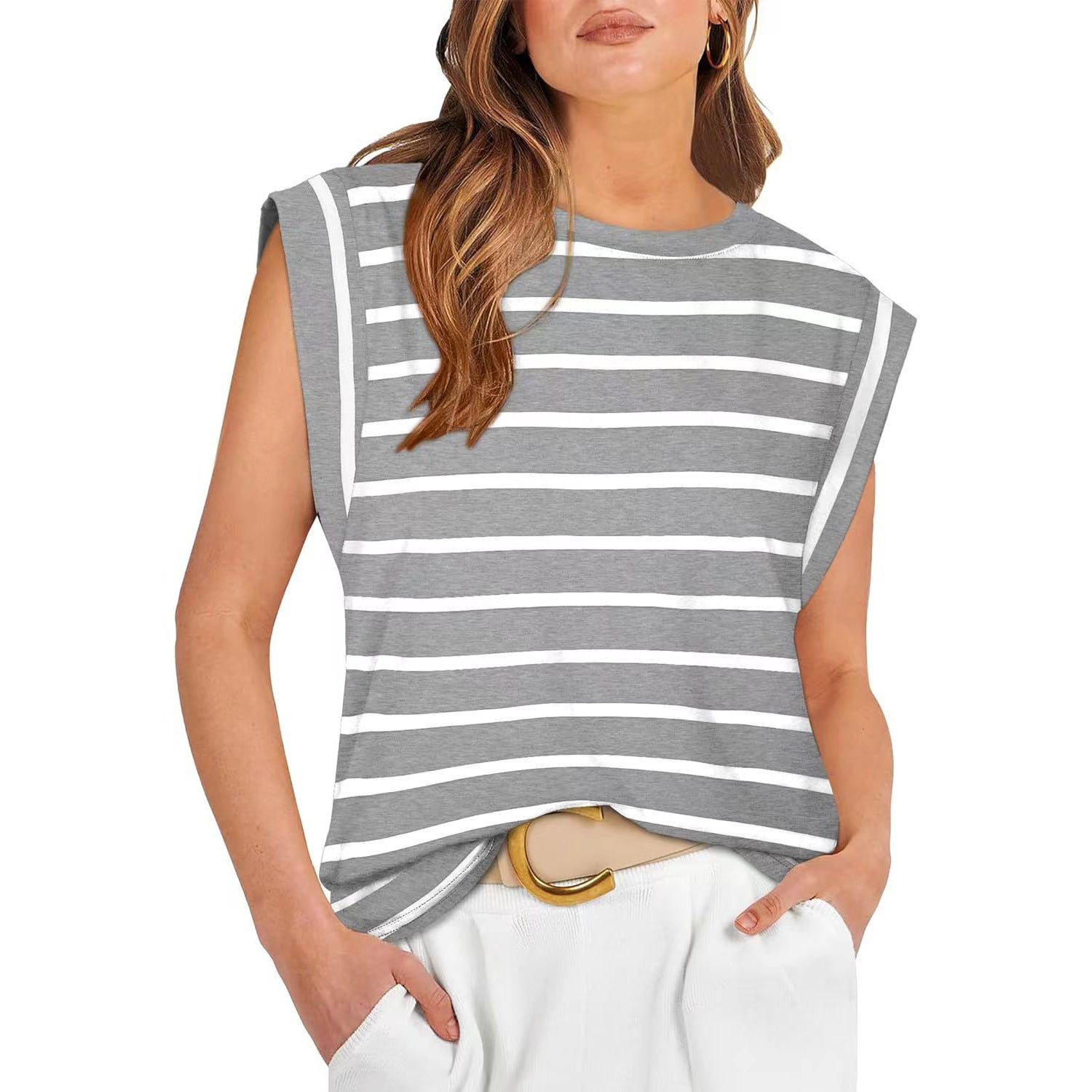 Vilora™ – Comfy Loose Fit Crew Neck Summer Top