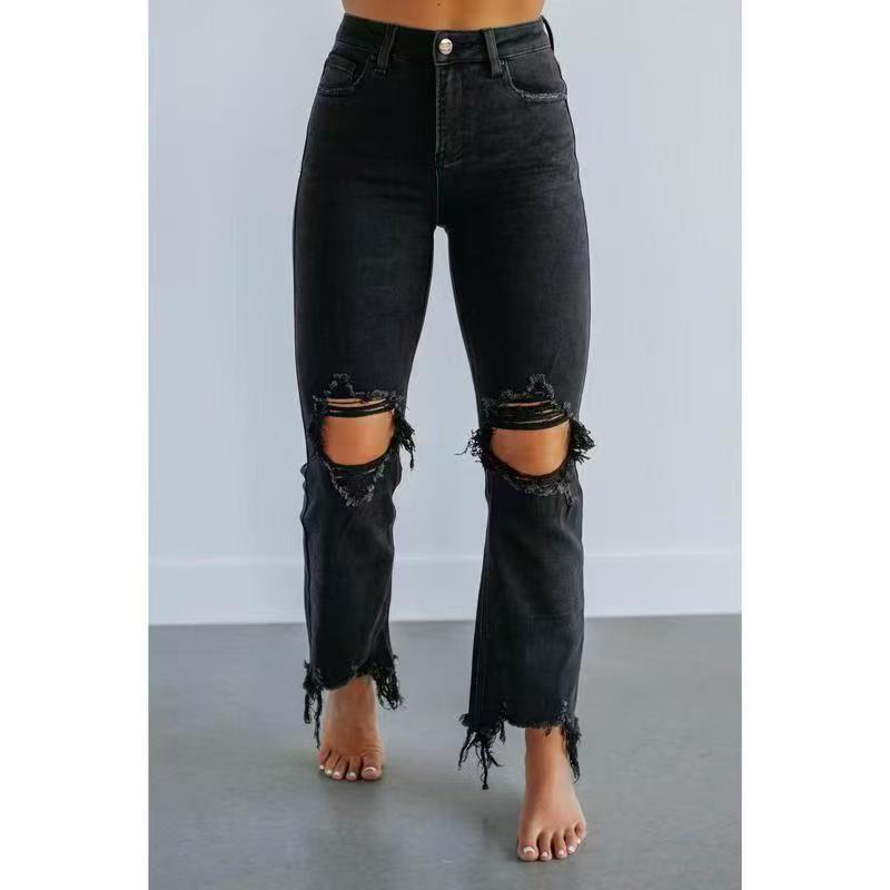 Vilora™ – Casual Washed Slim-Fit Ripped Jeans