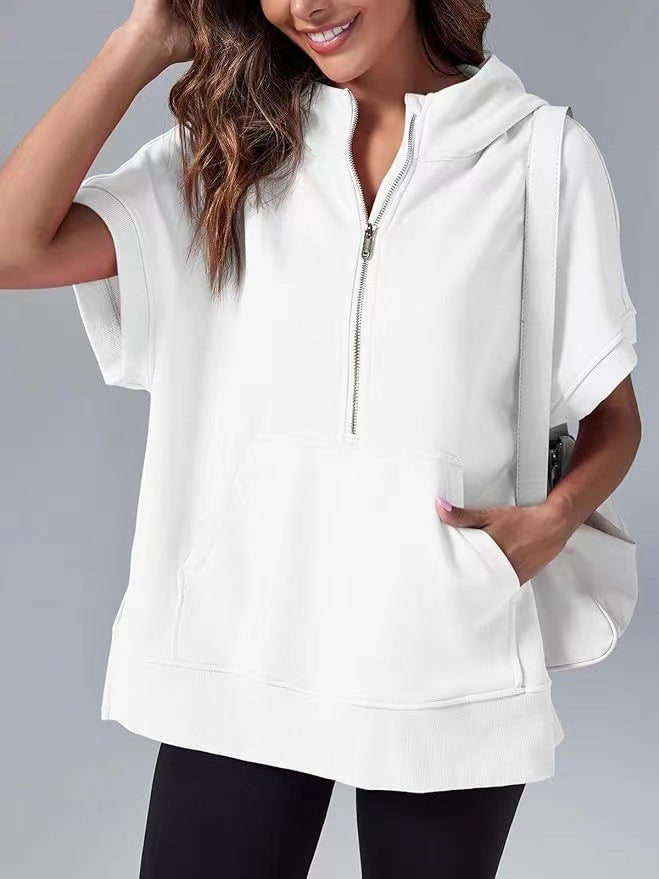 Vilora™ - Relaxed Oversized Half-Zip Summer Hoodie