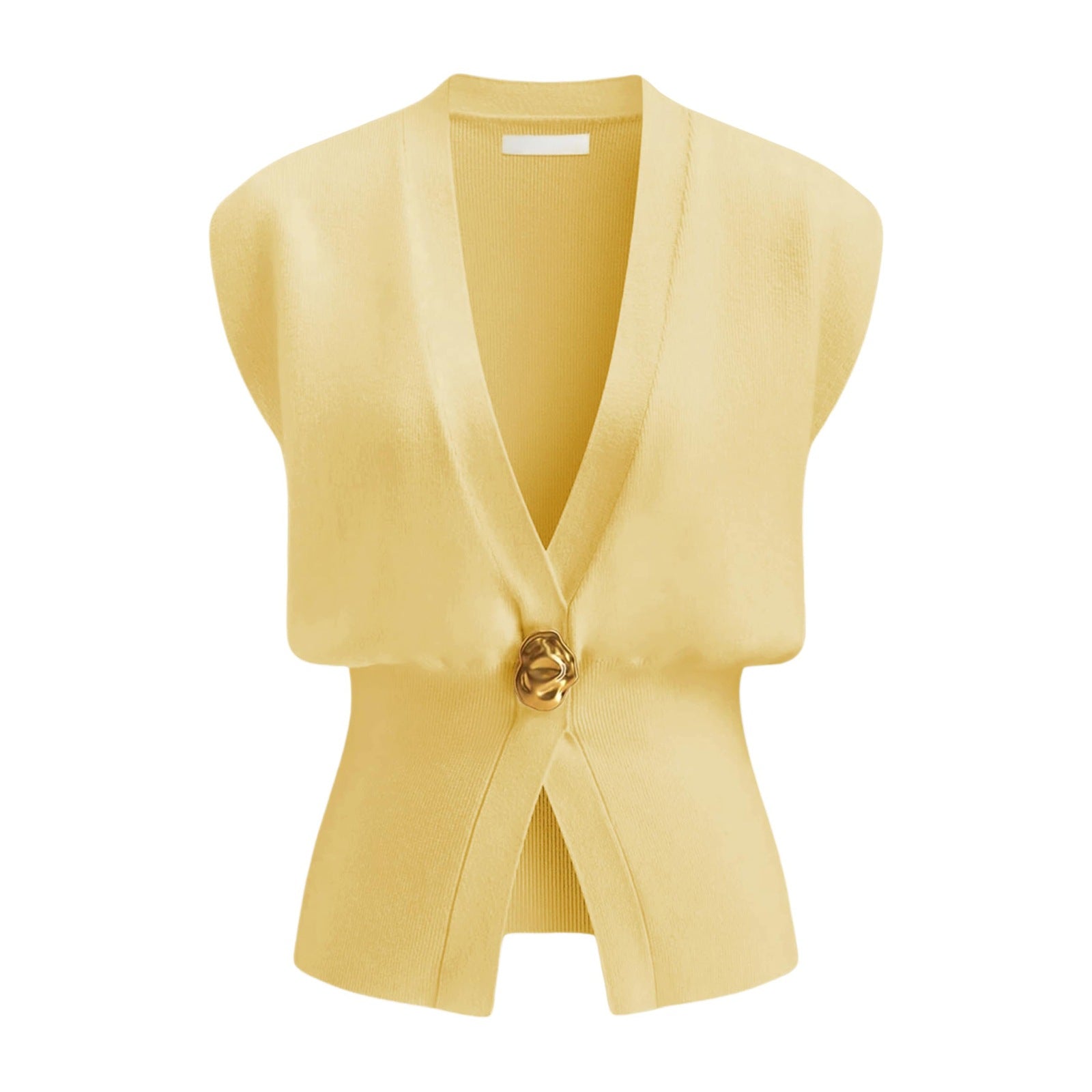 Vilora™ – Elegant V-Neck Button-Front Vest Top