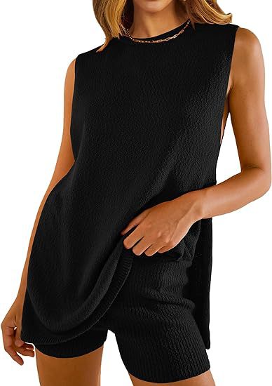 Vilora™ – Sleeveless Lounge Pullover & Shorts Duo