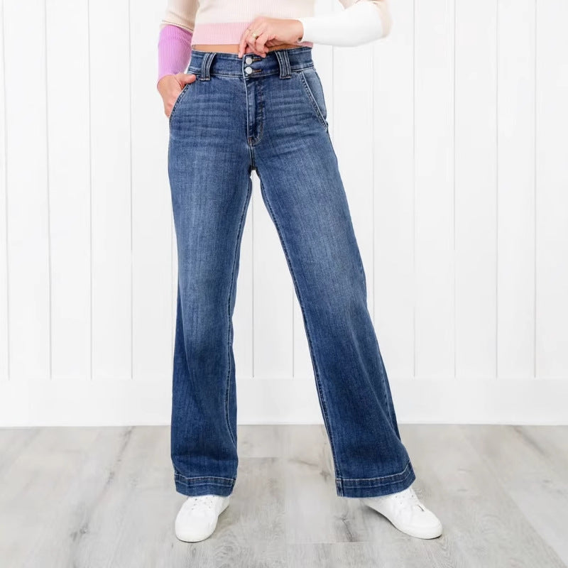 Vilora™ – Comfy Double Down Wide Leg Jeans