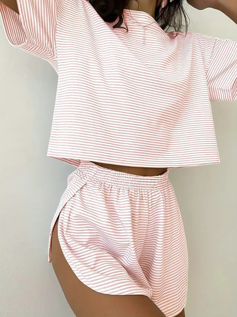 Vilora™ – Comfy Short Sleeve Loungewear Co-ord