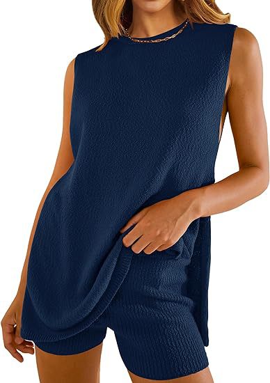 Vilora™ – Sleeveless Lounge Pullover & Shorts Duo