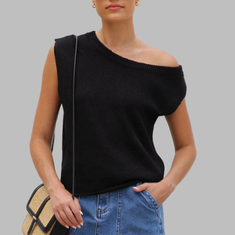 Vilora™ - Short Sleeve Sweater Blouse