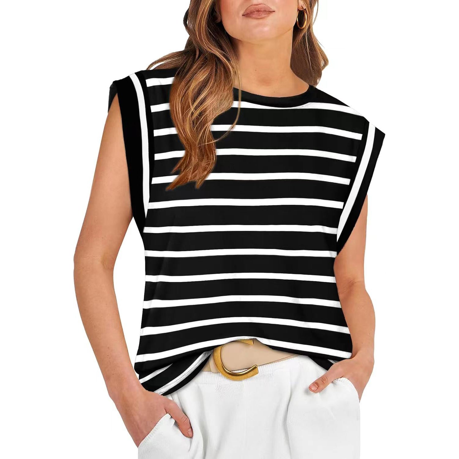 Vilora™ – Comfy Loose Fit Crew Neck Summer Top