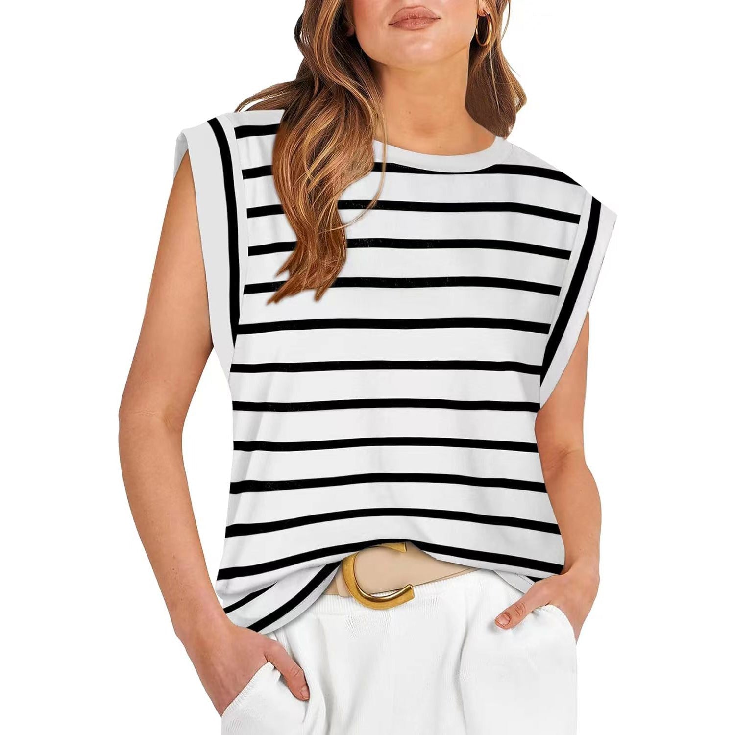 Vilora™ – Comfy Loose Fit Crew Neck Summer Top