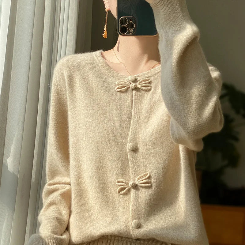 Vilora™ - Chic Bow Cardigan