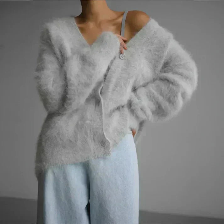 Vilora™ - Fuzzy Mohair Cardigan