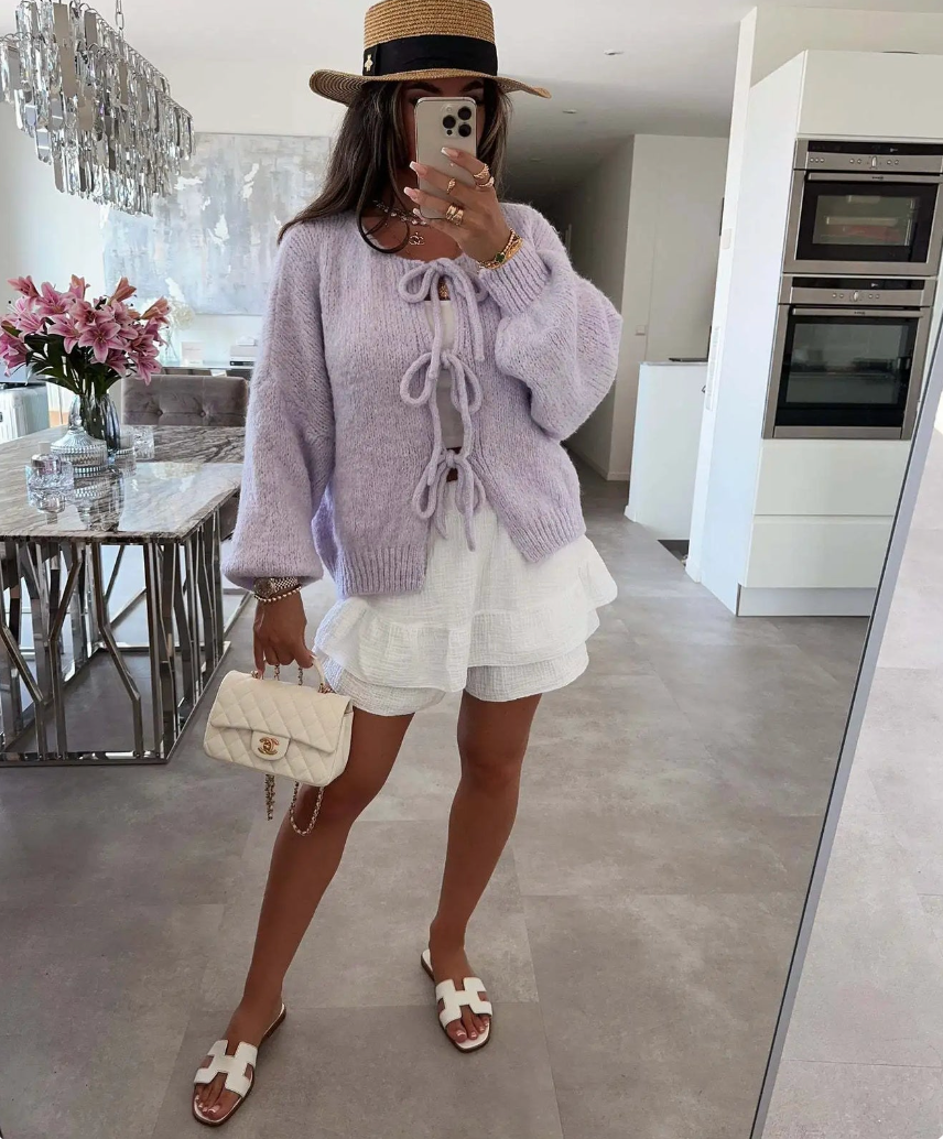 Vilora™ - Knitted Bow Cardigan