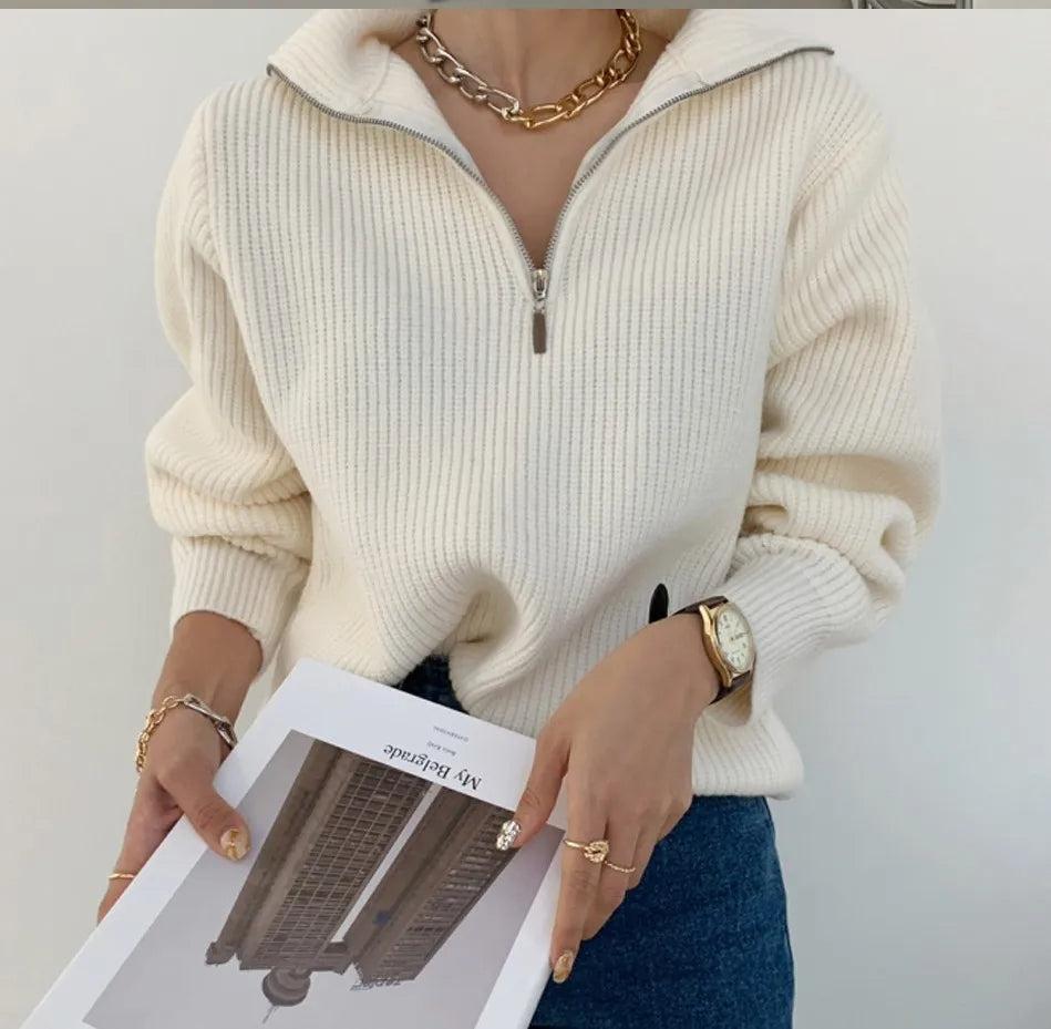 Vilora™ - Comfy Half-Zip Sweater