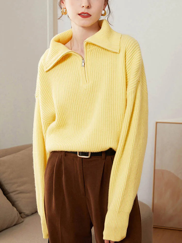 Vilora™ - Comfy Half-Zip Sweater