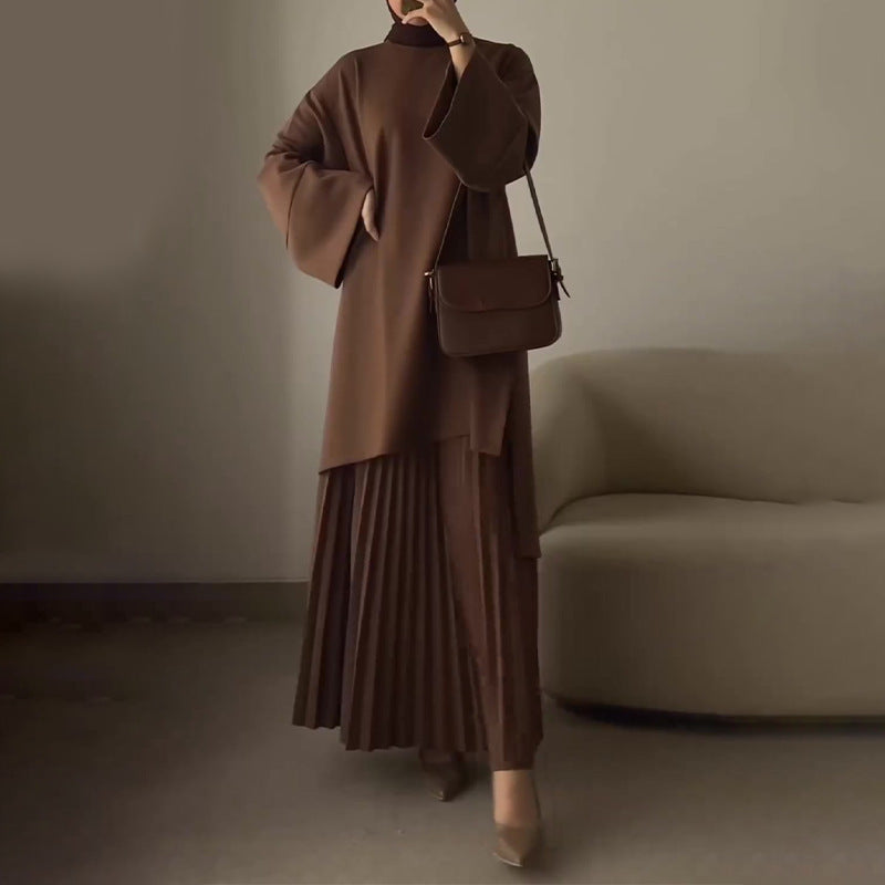 Vilora™ - Chic Pleated Two-Piece Set