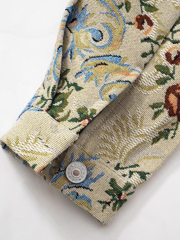 Vilora™  - Chic Floral Print Crop Long Sleeve Jacket