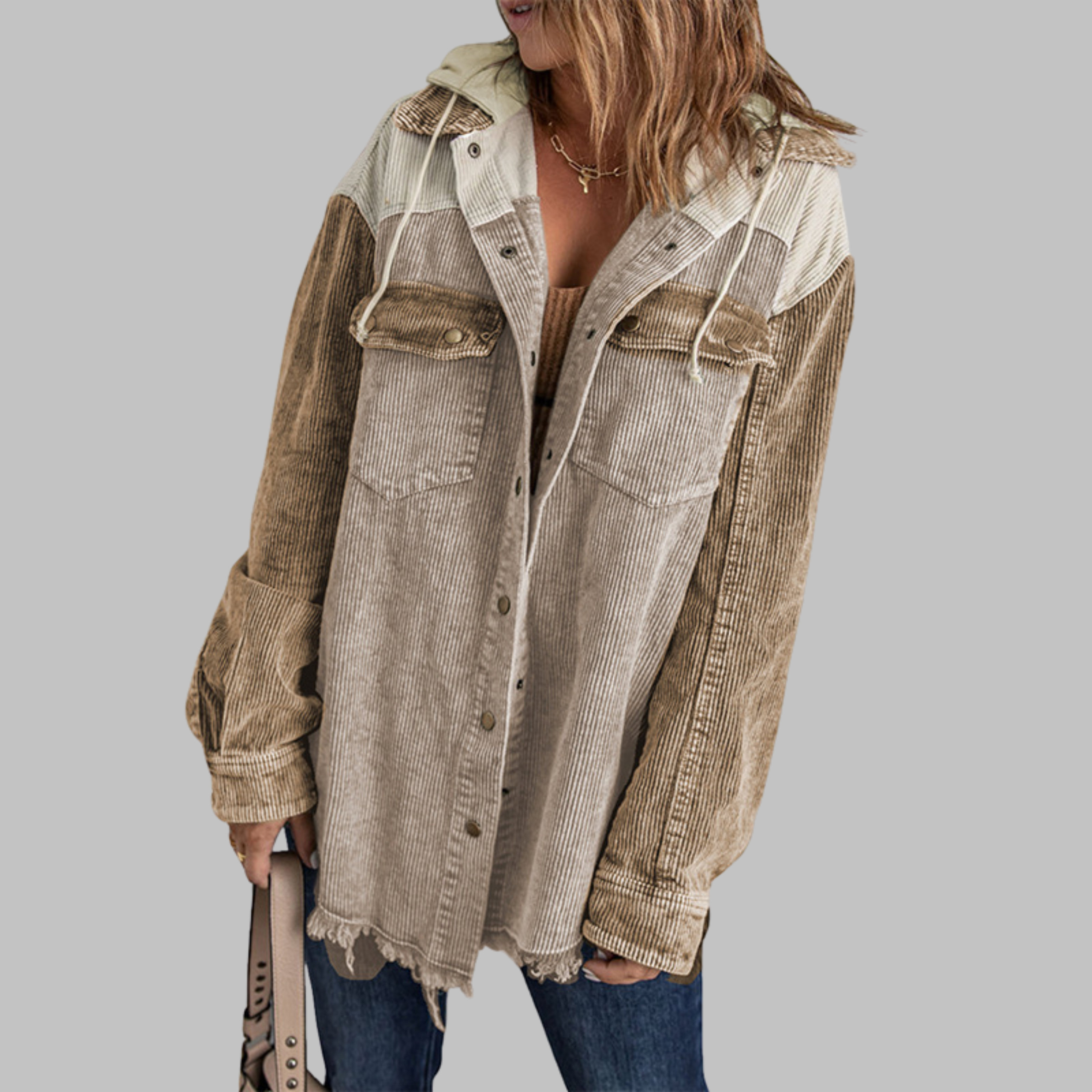Vilora™  - Classic Button Down Long Sleeve Hooded Jacket