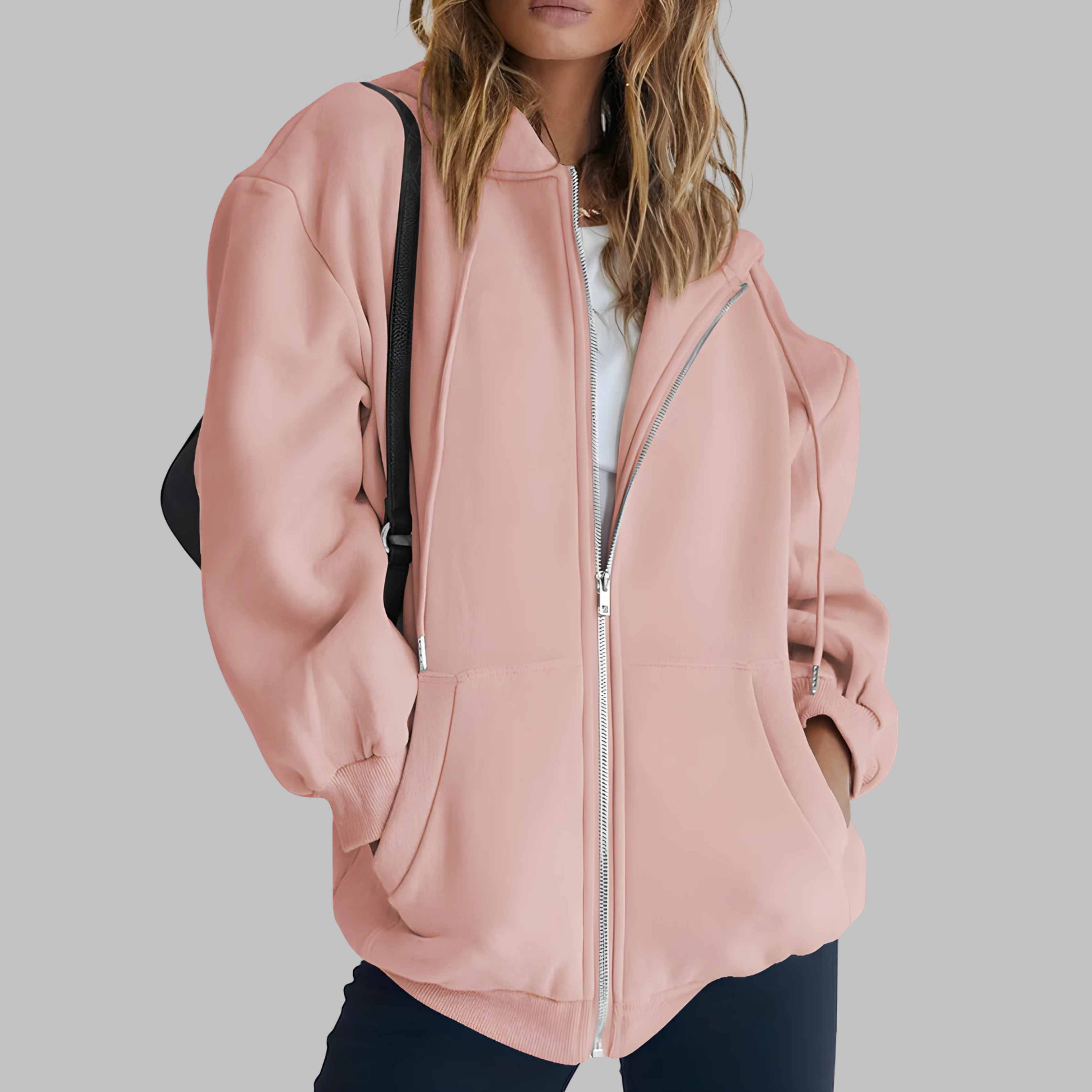 Vilora™ - Classic Zip Up Oversized Hooded Jacket