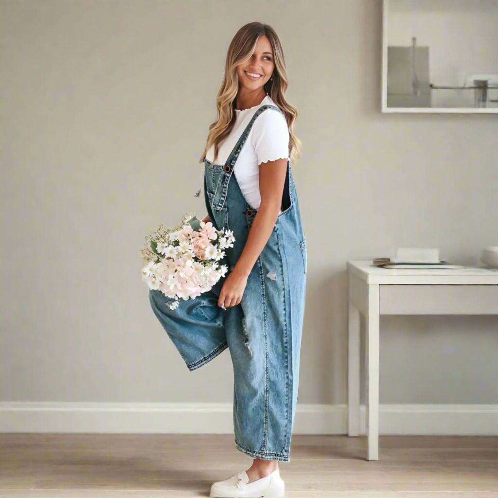Vilora™  – Vintage Wash Adjustable Jumpsuit