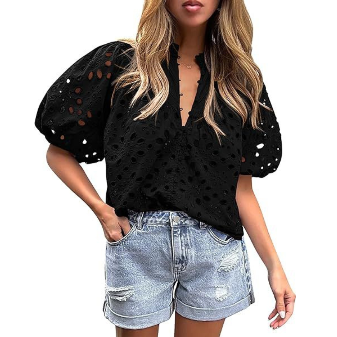 Vilora™  – Elegant Chic Puff Sleeve Long Sleeve Top