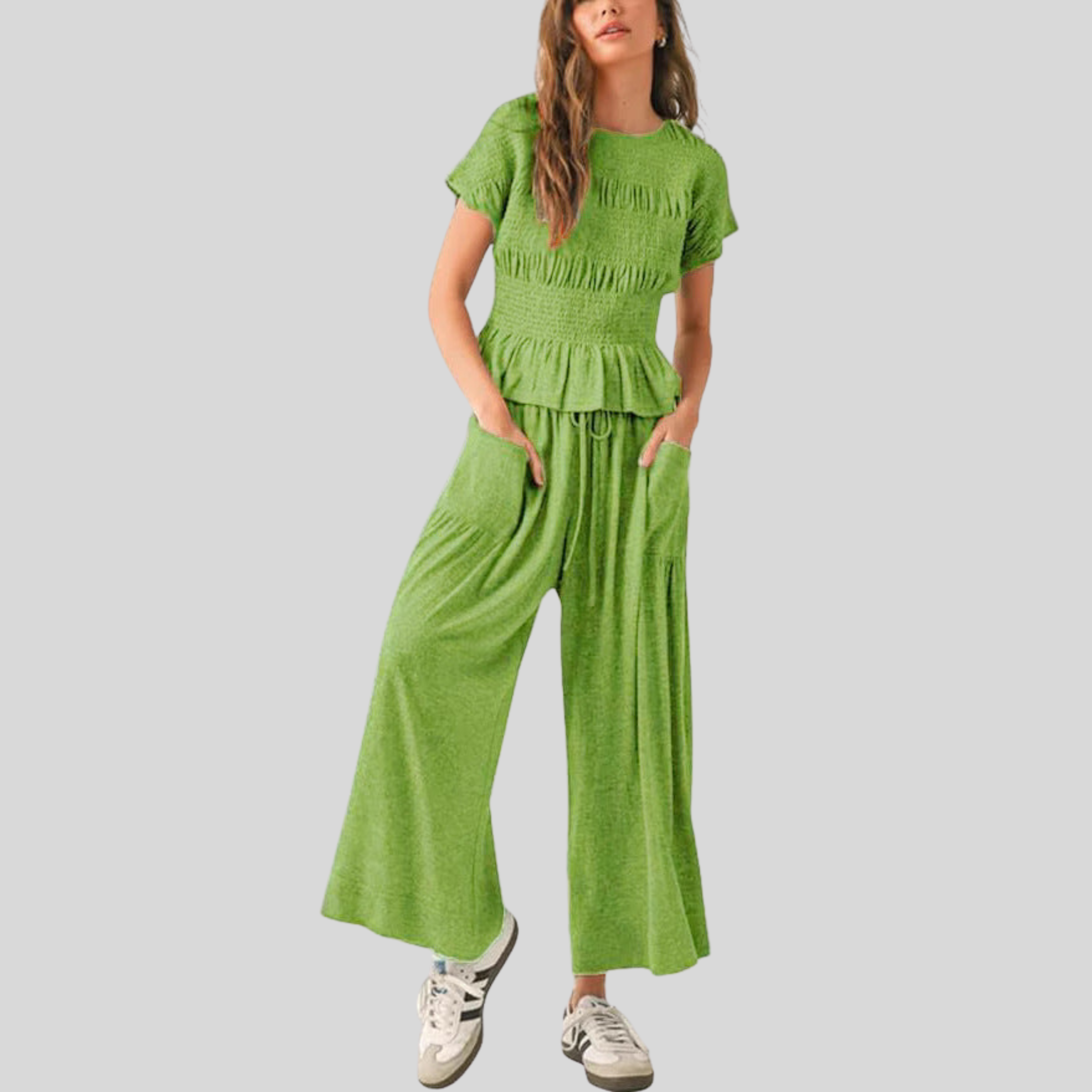 Vilora™  - Casual Top and Wide-Leg Pants Lounge Set