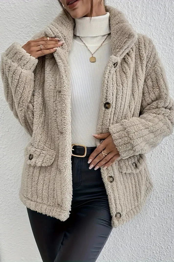 Vilora™ - Double-Sided Velvet Button Cardigan