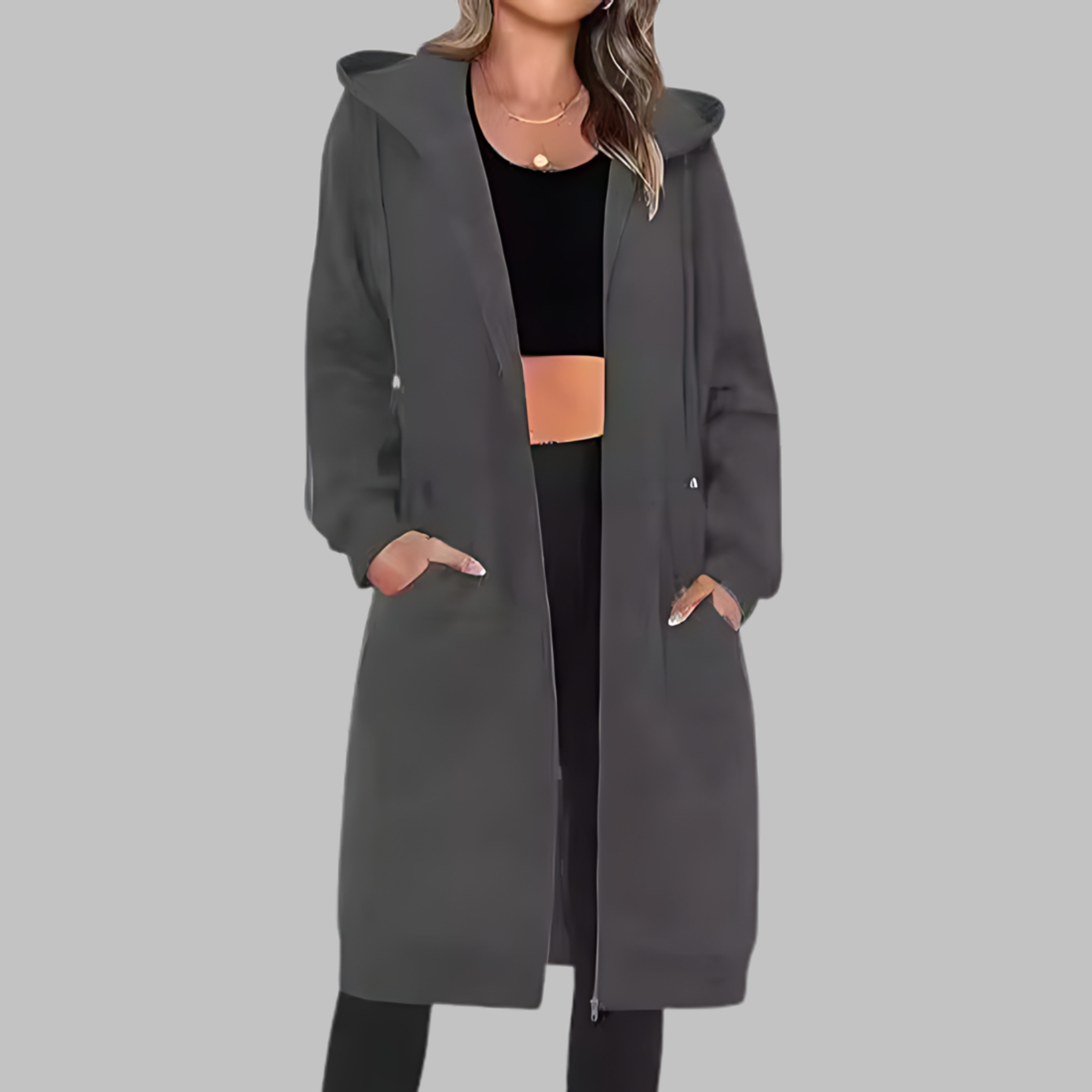 Vilora™  - Casual Zip Up Oversized Long Jacket