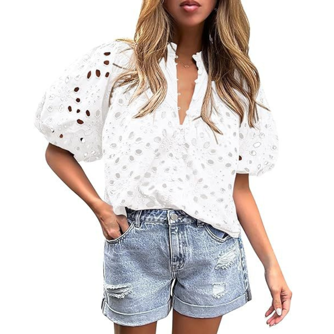 Vilora™  – Elegant Chic Puff Sleeve Long Sleeve Top