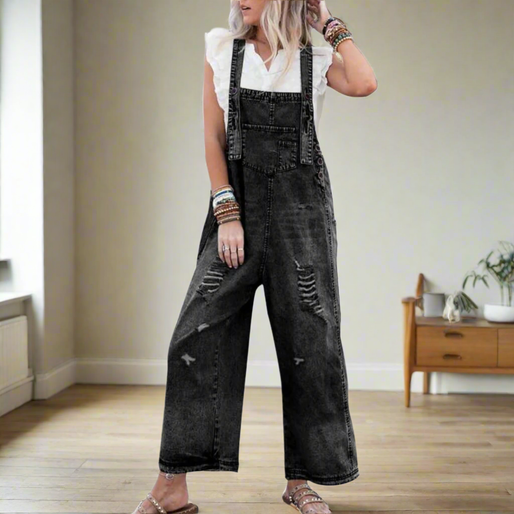 Vilora™  – Vintage Wash Adjustable Jumpsuit