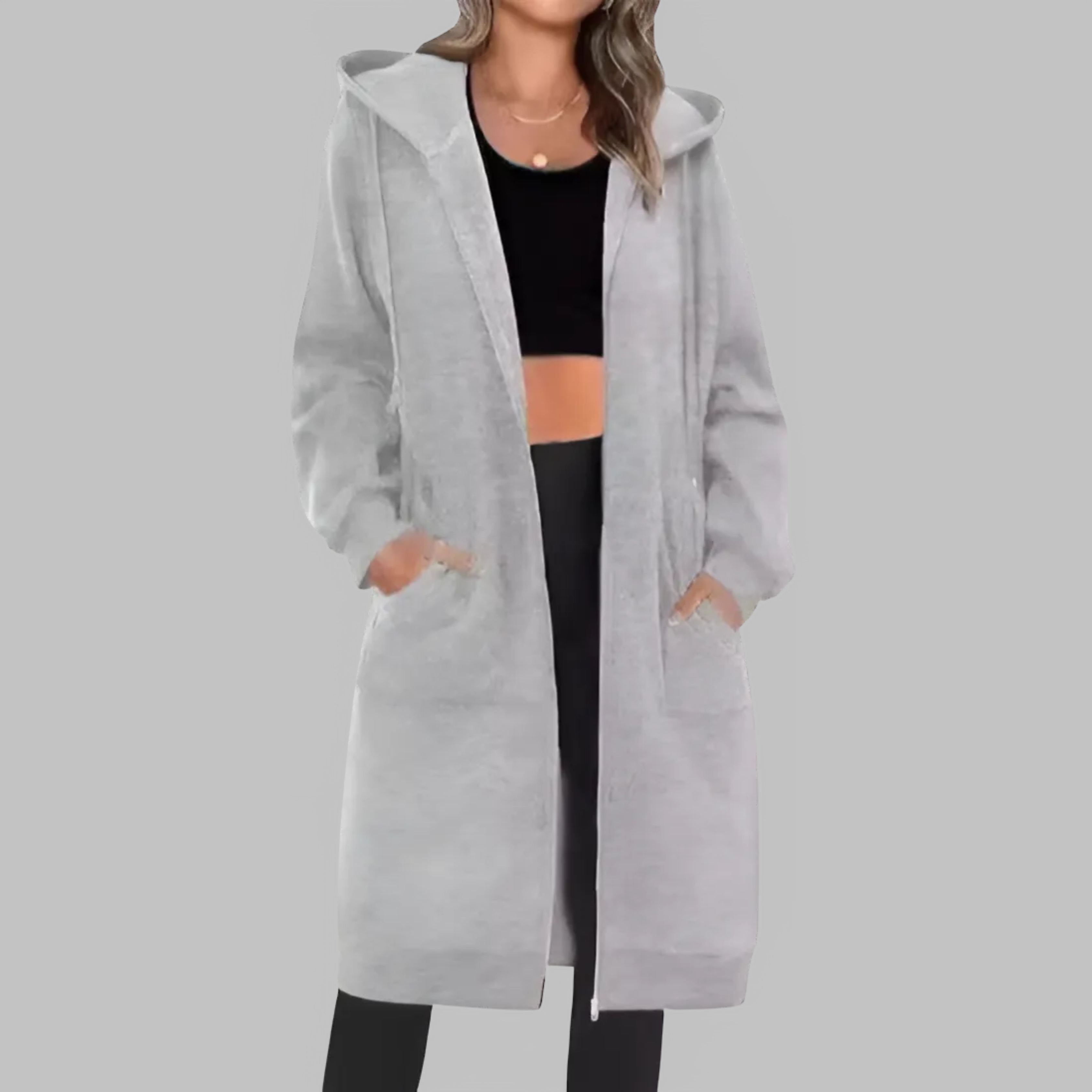 Vilora™  - Casual Zip Up Oversized Long Jacket