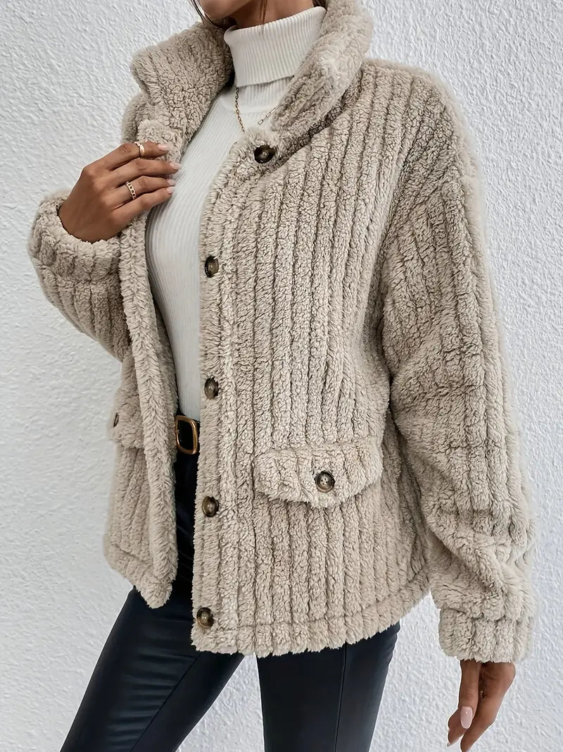 Vilora™ - Double-Sided Velvet Button Cardigan