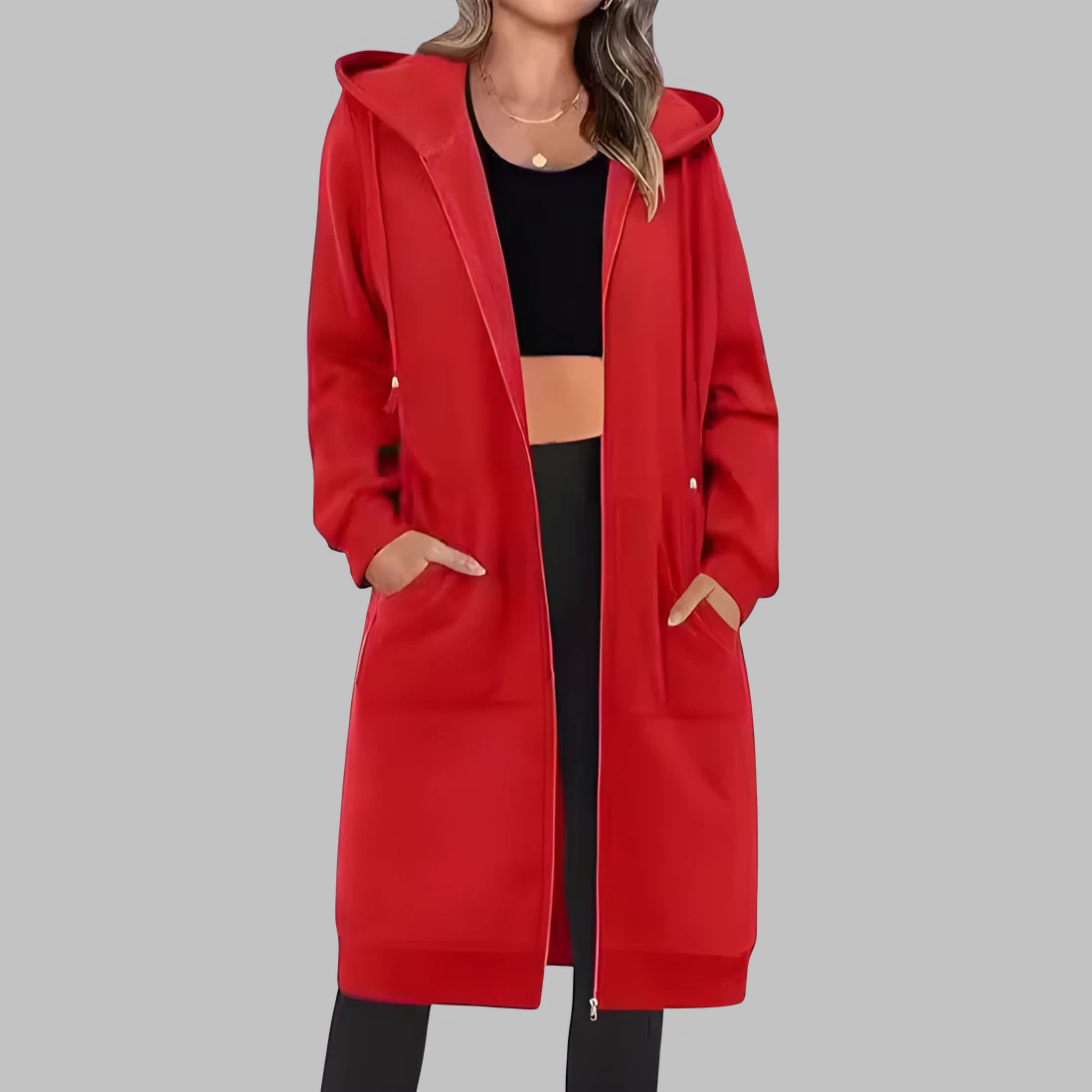 Vilora™  - Casual Zip Up Oversized Long Jacket