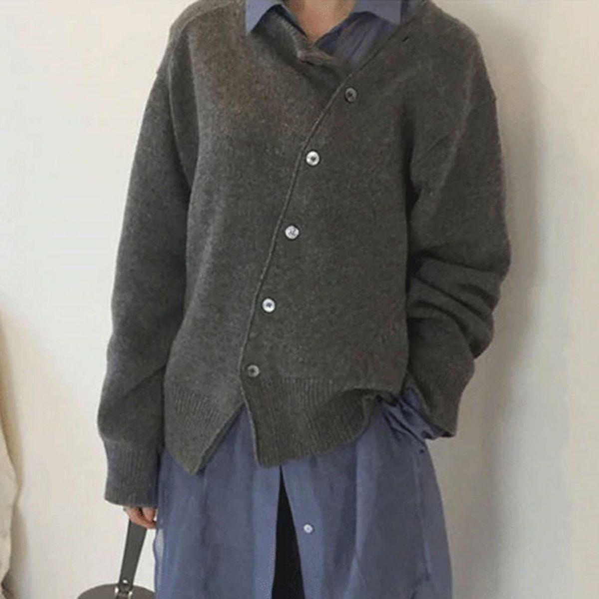 Vilora™ - Asymmetric Button Cardigan