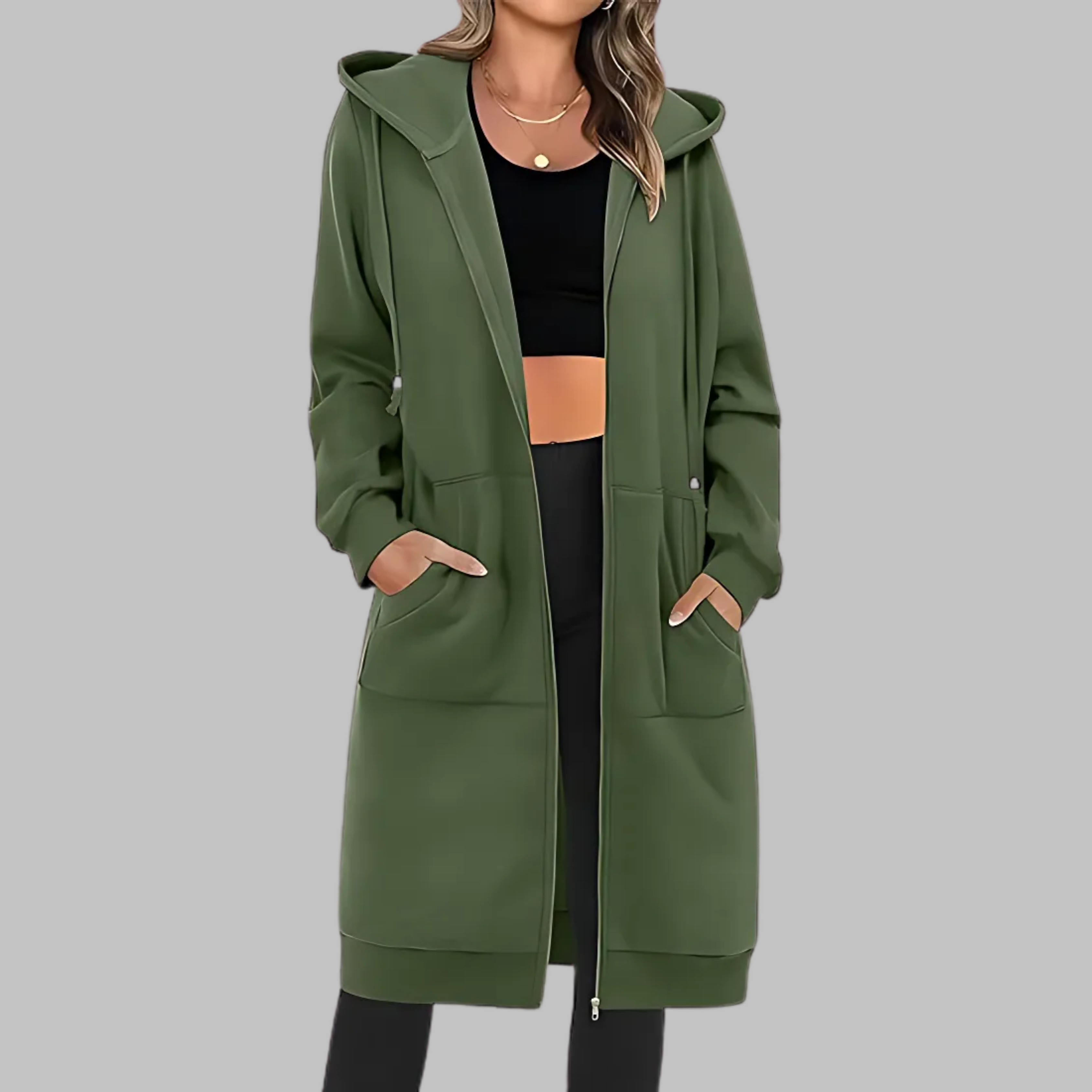 Vilora™  - Casual Zip Up Oversized Long Jacket