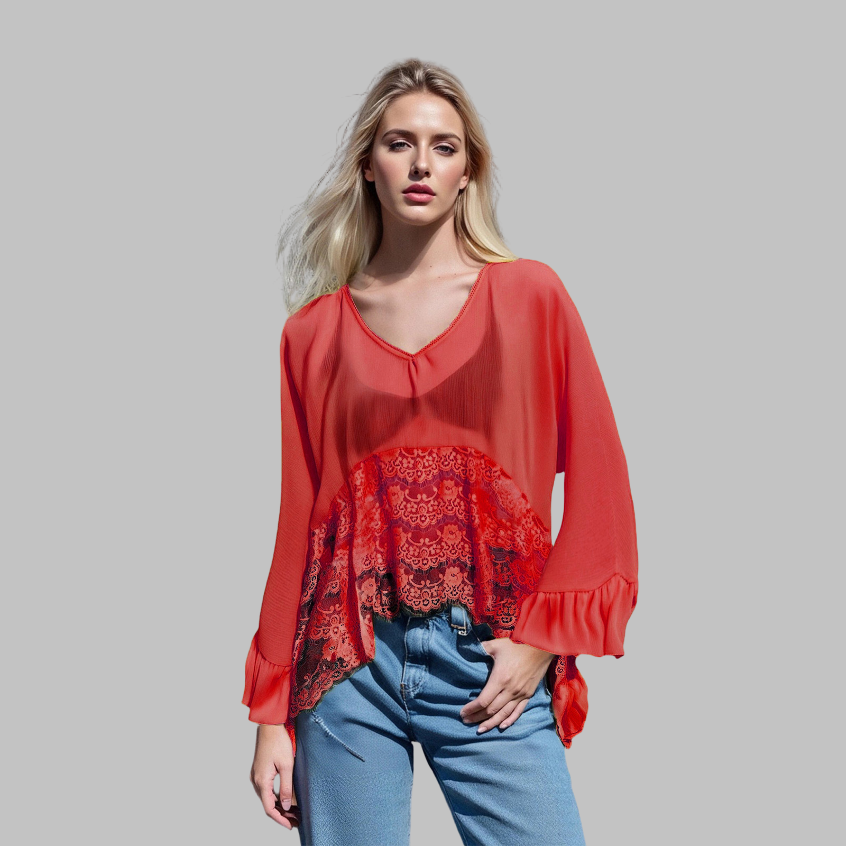 Vilora™  - Batwing Sleeve Cover-Up Top