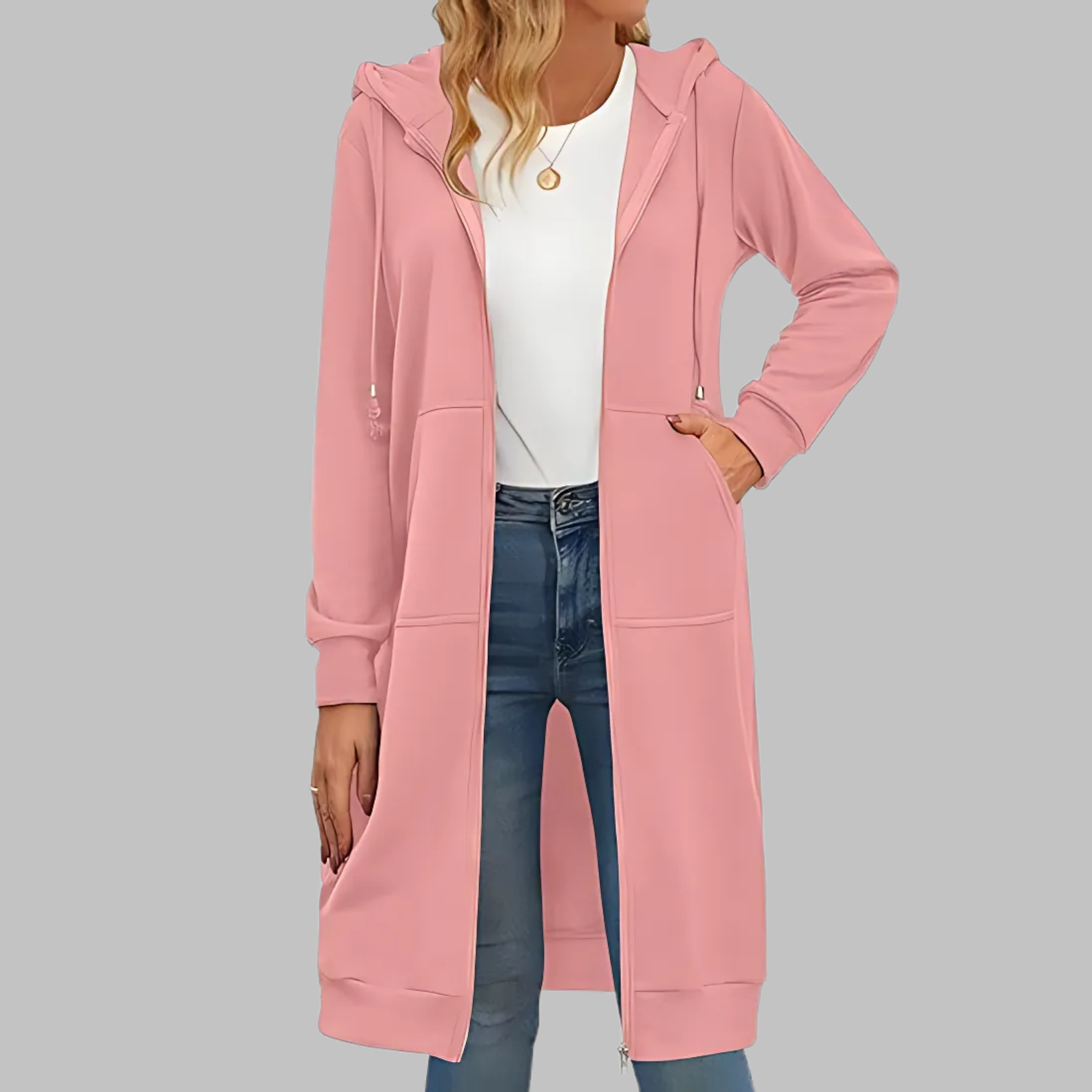 Vilora™  - Casual Zip Up Oversized Long Jacket