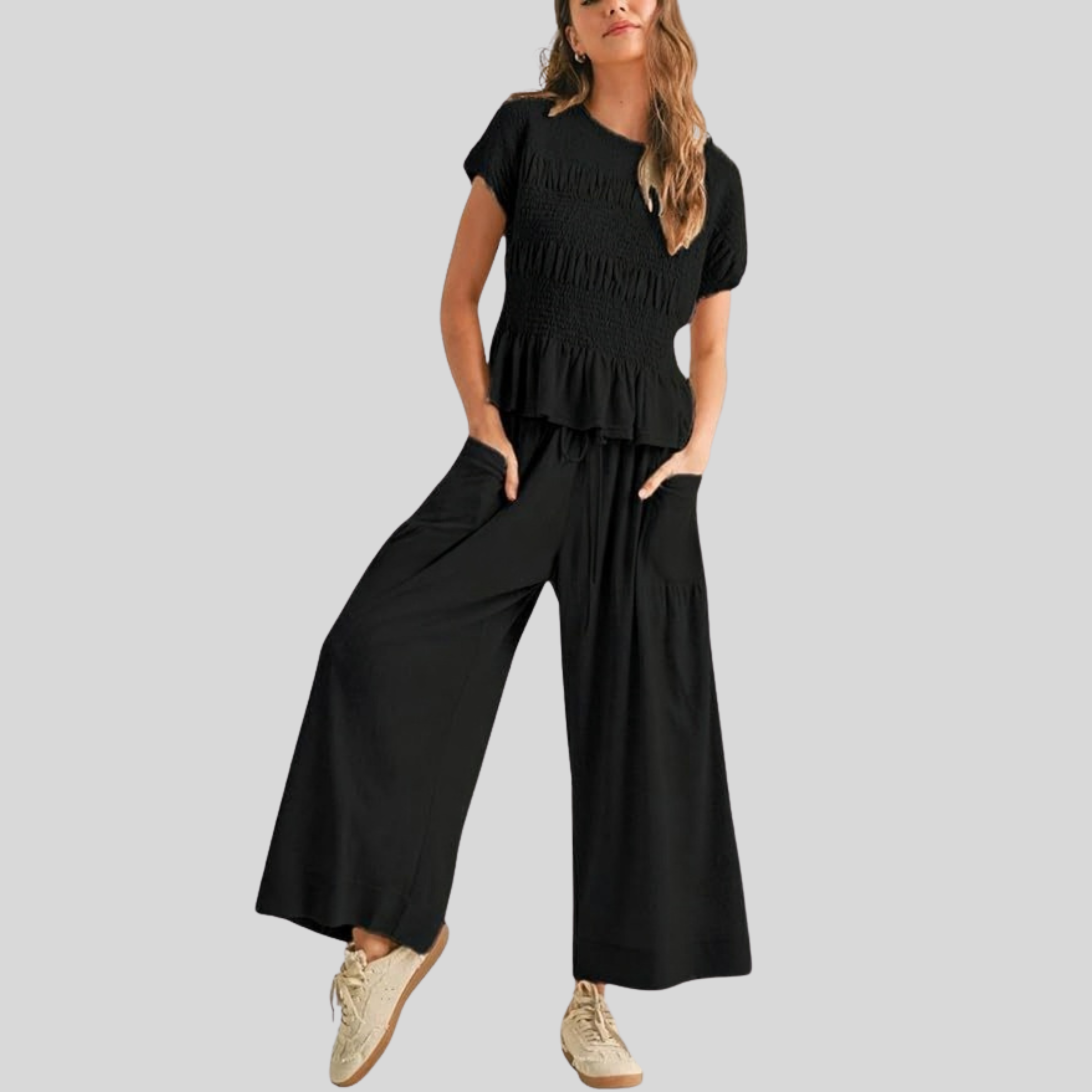 Vilora™  - Casual Top and Wide-Leg Pants Lounge Set