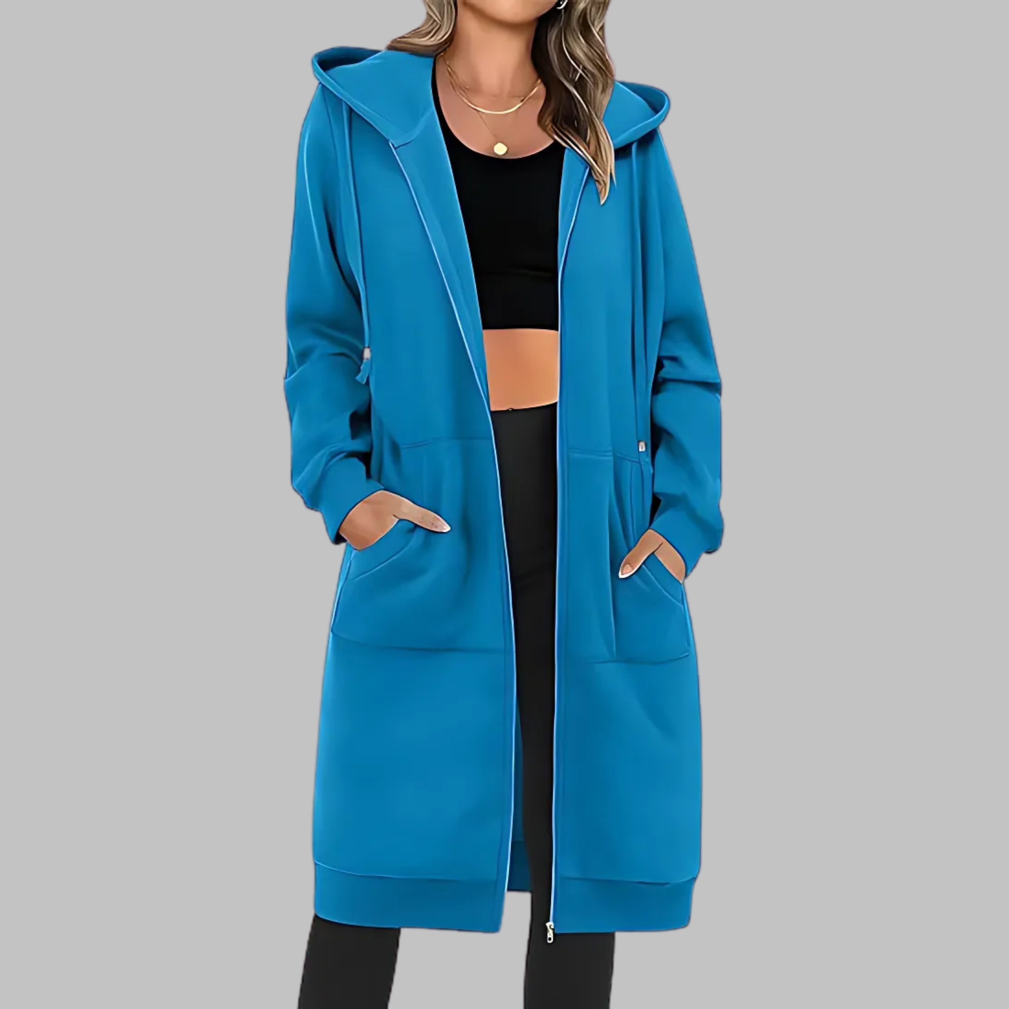 Vilora™  - Casual Zip Up Oversized Long Jacket