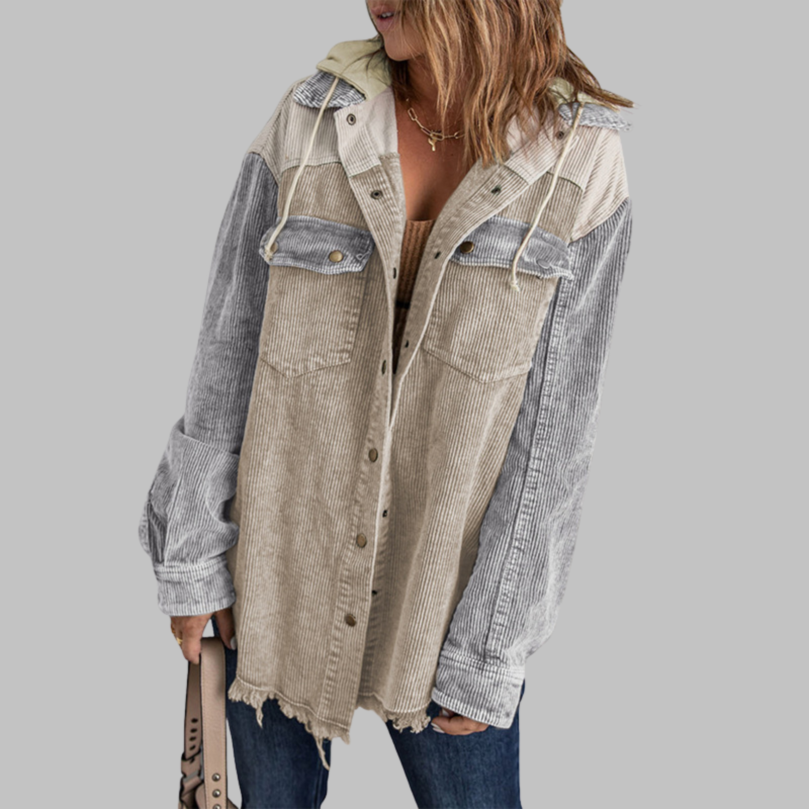 Vilora™  - Classic Button Down Long Sleeve Hooded Jacket