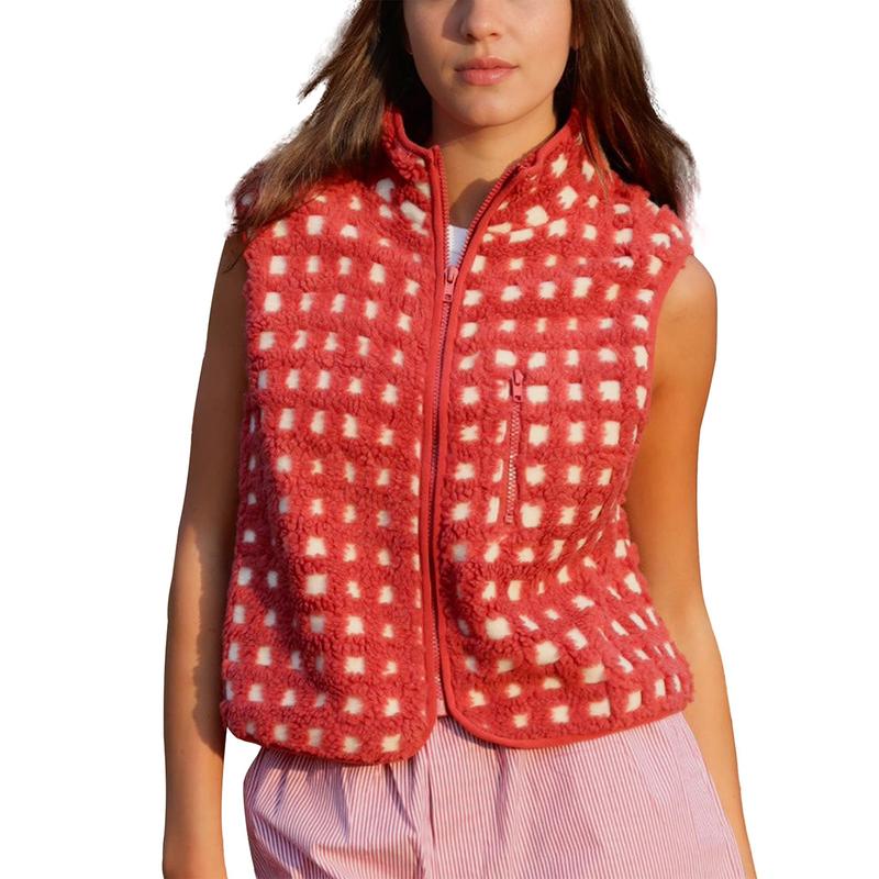 Vilora™  – Casual Plaid Sleeveless Zip-Up Vest