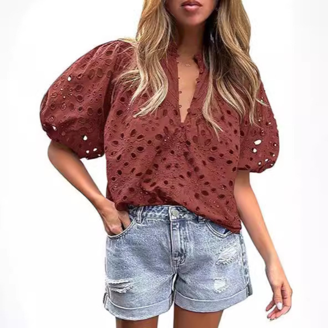 Vilora™  – Elegant Chic Puff Sleeve Long Sleeve Top