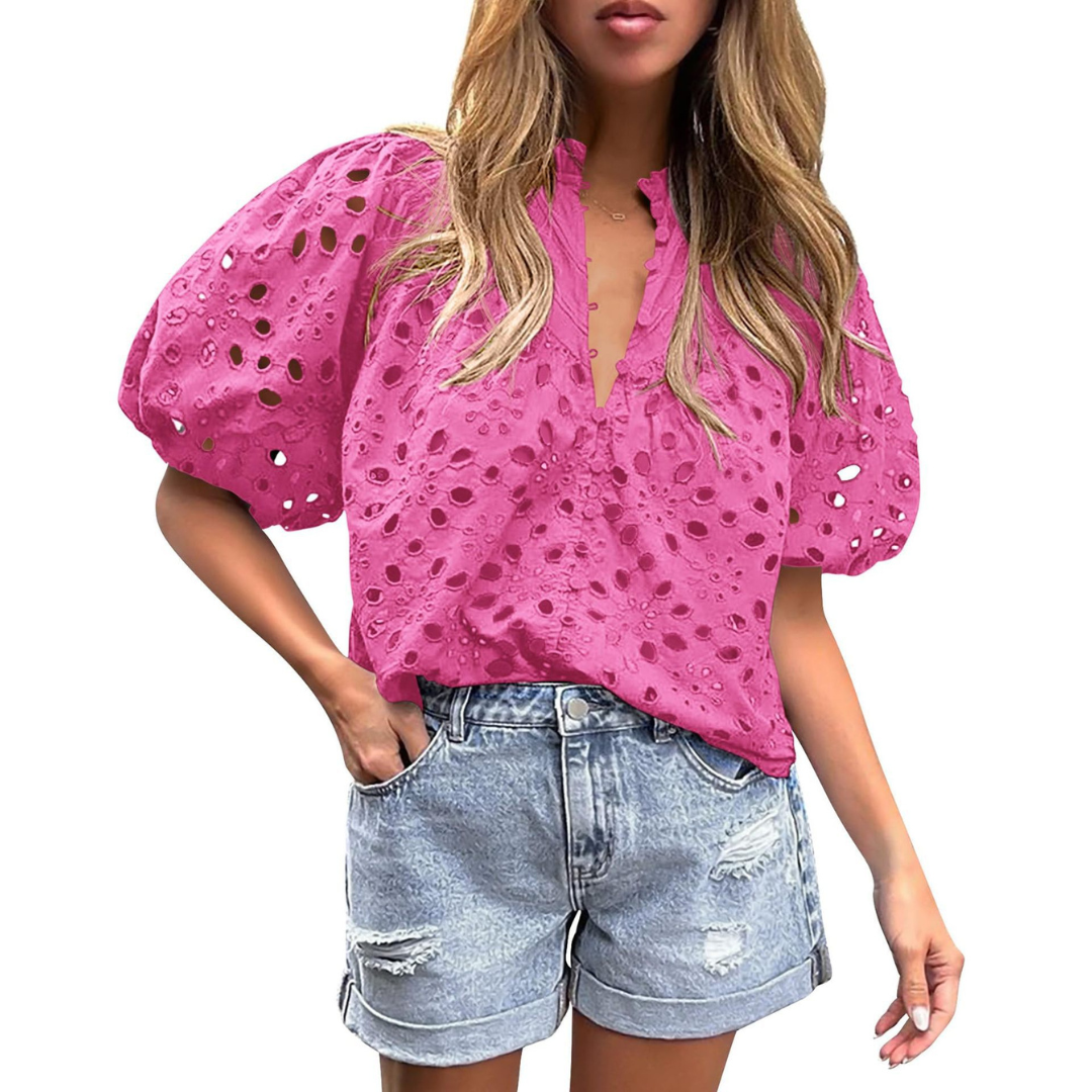 Vilora™  – Elegant Chic Puff Sleeve Long Sleeve Top