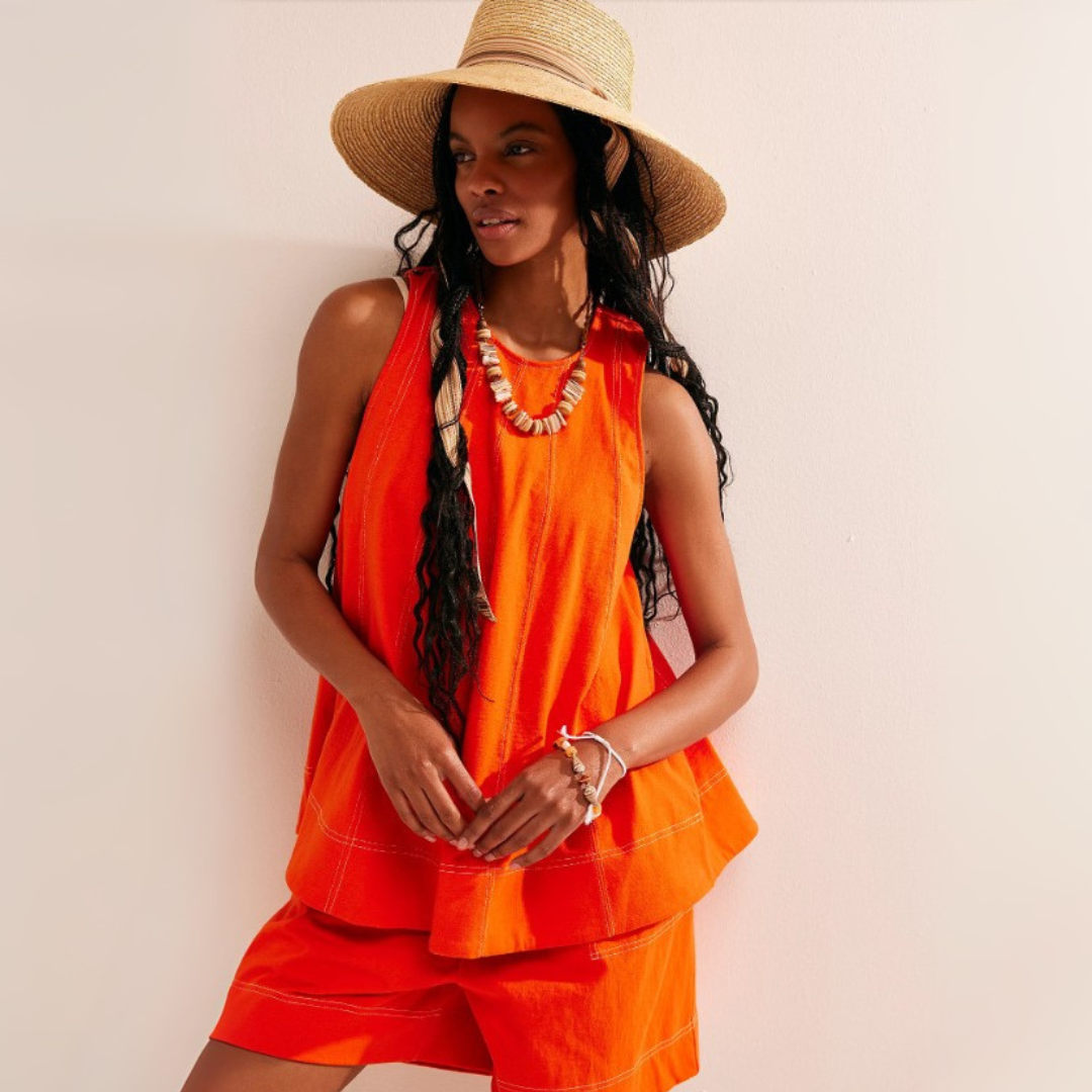 Vilora™  - Comfy Sleeveless A-Line Top and Shorts Duo