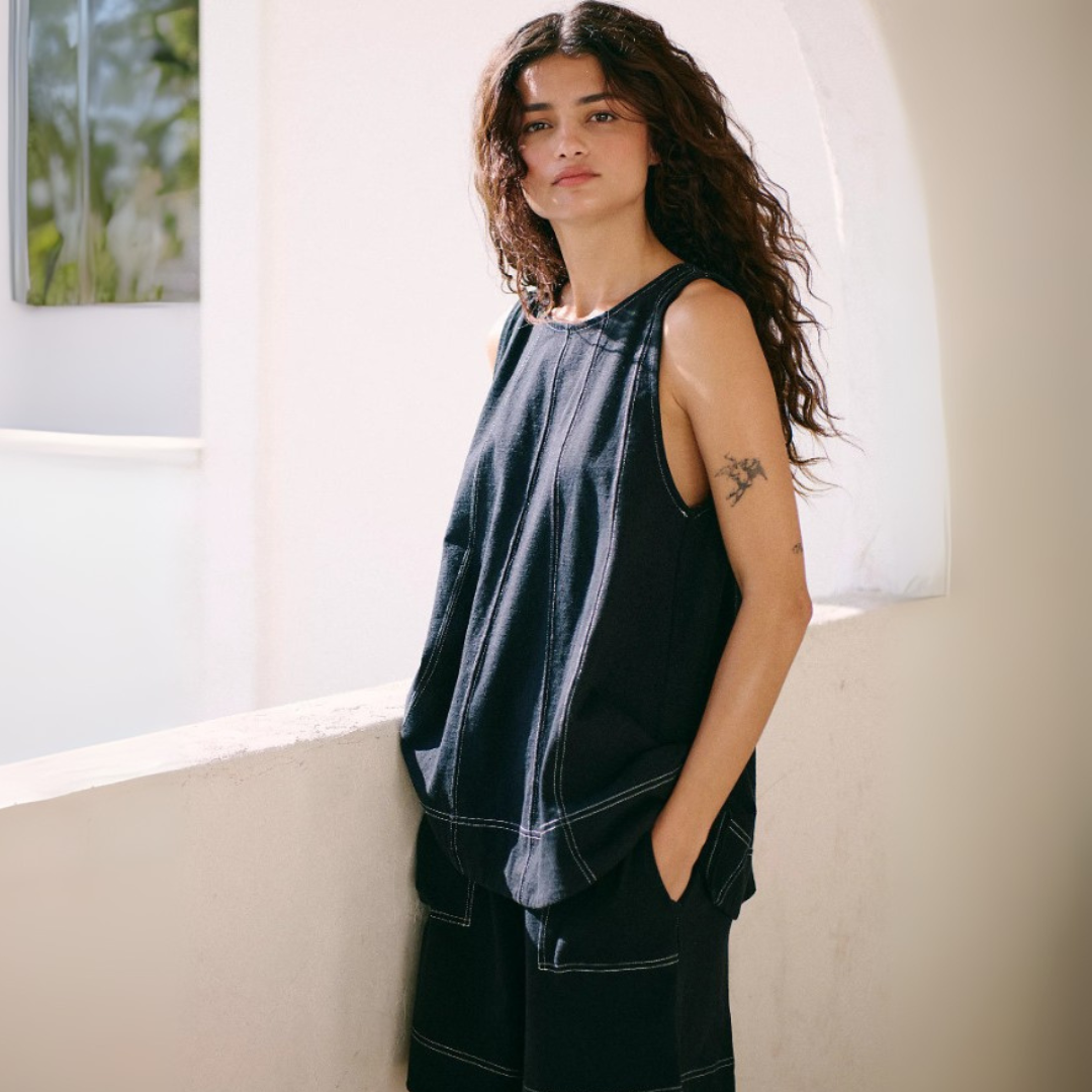 Vilora™  - Comfy Sleeveless A-Line Top and Shorts Duo